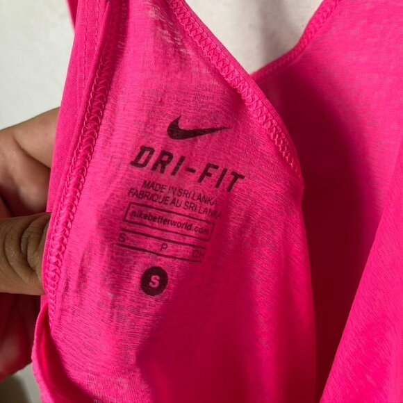 NIKE Dri-Fit Racerback Loose Fit Top Bright Pink - Picture 6 of 6